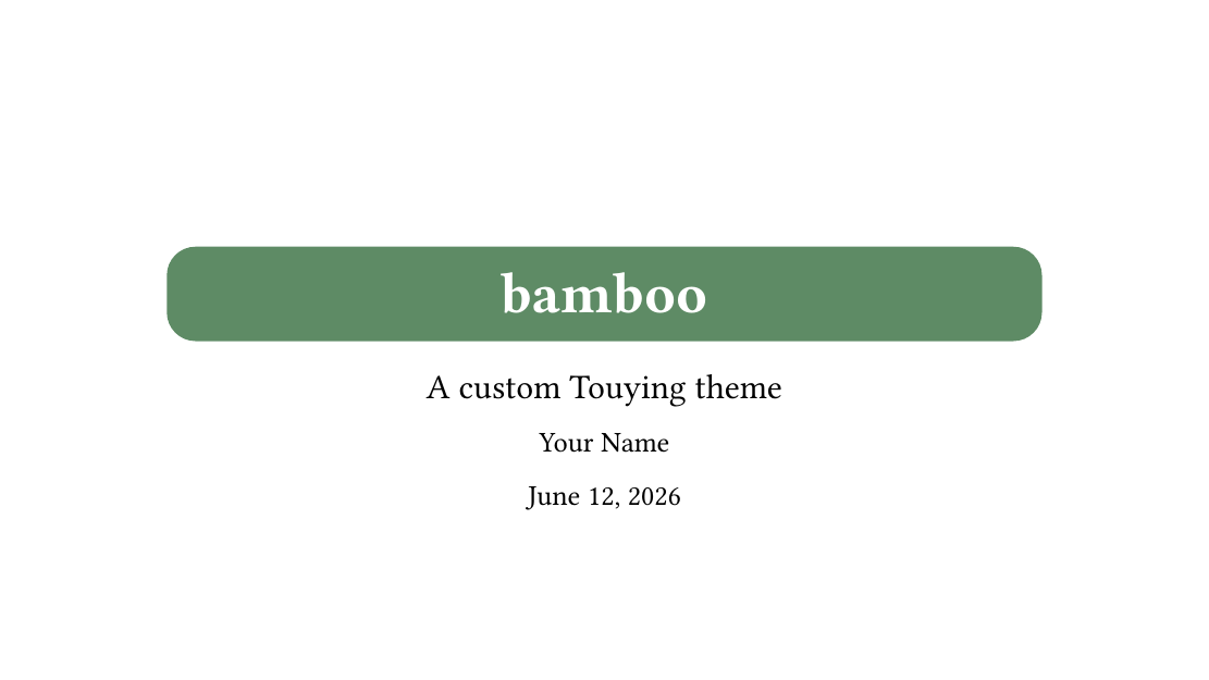 bamboo custom theme