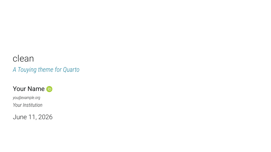 clean theme