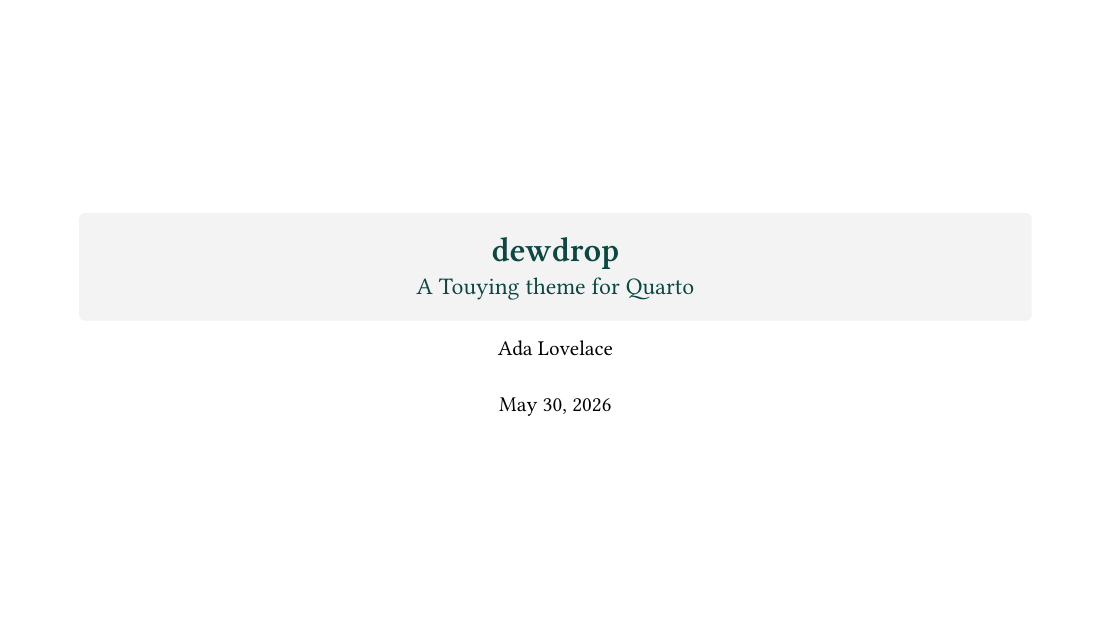dewdrop theme