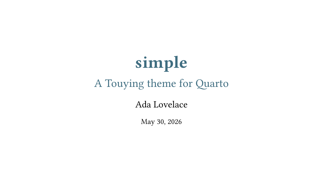 simple theme